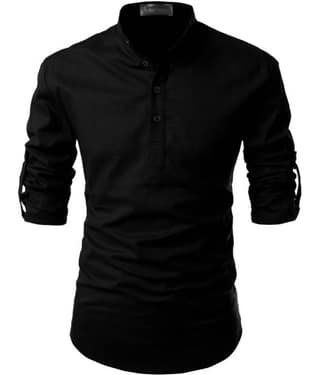 Life Roads - Black Cotton Men's Shirt Style Kurta ( Pack of 1 )