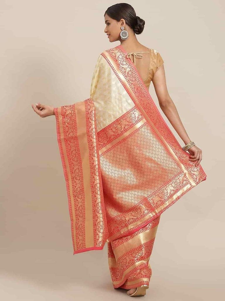 Women's Banarasi Art Silk Saree With Unstiched Blouse Piece view 2