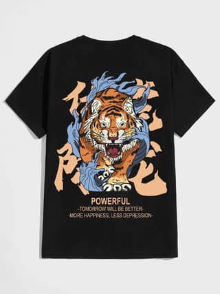 SCOTT FINCHER Men's Powerful Tomorrow Will Be Better T-Shirt : AA(HSR)BLACK_20