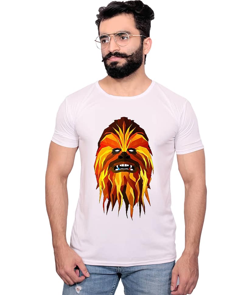 Nityanand Enterprises White Cotton Blend T-Shirt
