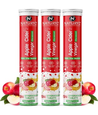 NATURYZ Apple Cider Vinegar Tablets for Weight Loss, Detox, Immunity with Mother - 45 tablets