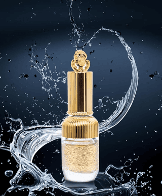 Mii Art 10ml Mini Refillable Gold Glass Vial – Portable Empty Bottle for On-the-Go Essential Oils and Traditional Ittar