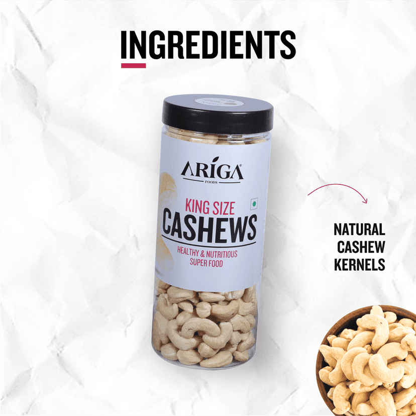 Ariga Foods King Sized Healthy & Nutritious Cashews (500 g) view 5