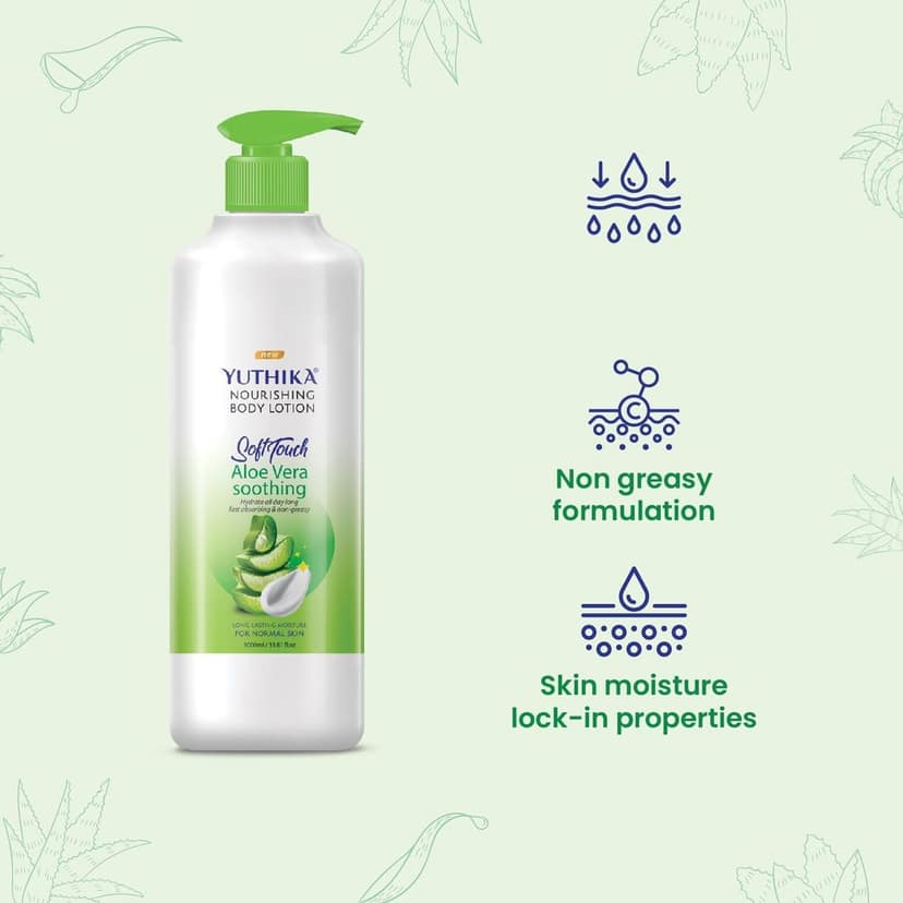 Yuthika Aloe Vera Body Lotion 1000ml, Long Lasting Nourishing Body Lotion, Instant Hydration, Fast Absorbing Bodylotion view 4