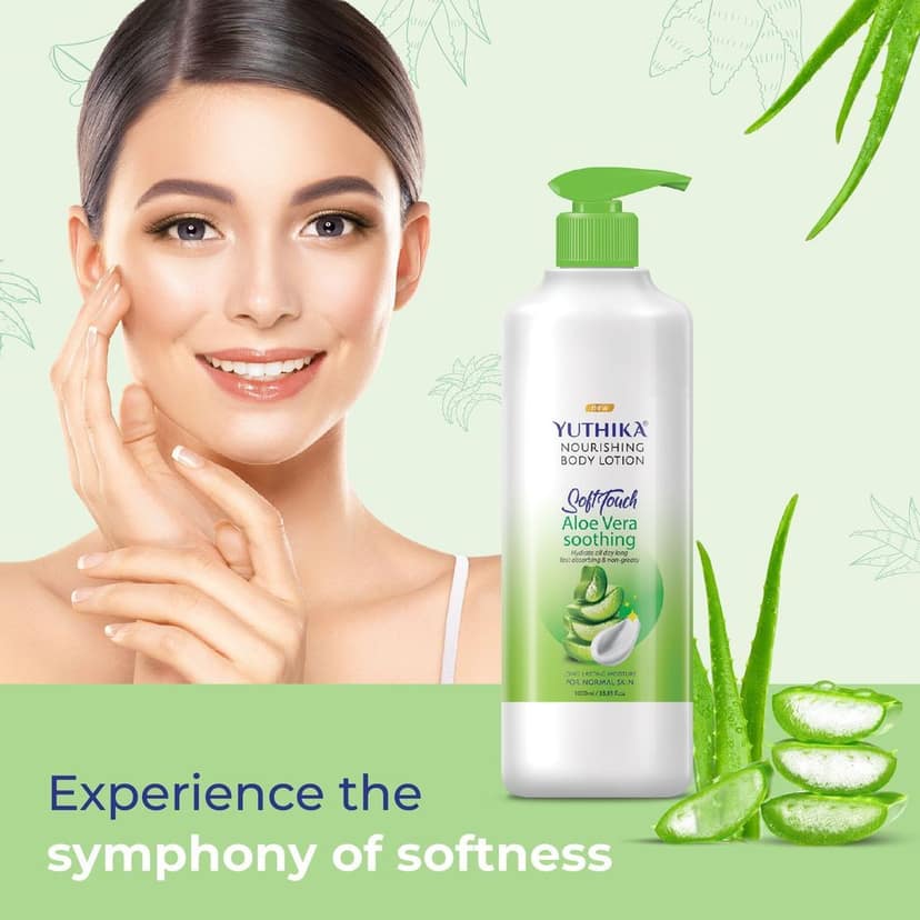 Yuthika Aloe Vera Body Lotion 1000ml, Long Lasting Nourishing Body Lotion, Instant Hydration, Fast Absorbing Bodylotion view 7