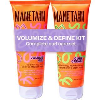 MANETAIN Volumizing Curl Cream 200ml & Hair Styling Gel 200ml for Defined Curls | Hydrating, Anti-Frizz & Long-Lasting Hold for Wavy, Curly Hair | Natural Ingredients, Vegan & Cruelty-Free MANETAIN Volumizing Curl Cream 200ml & Hair Styling Gel 200ml for
