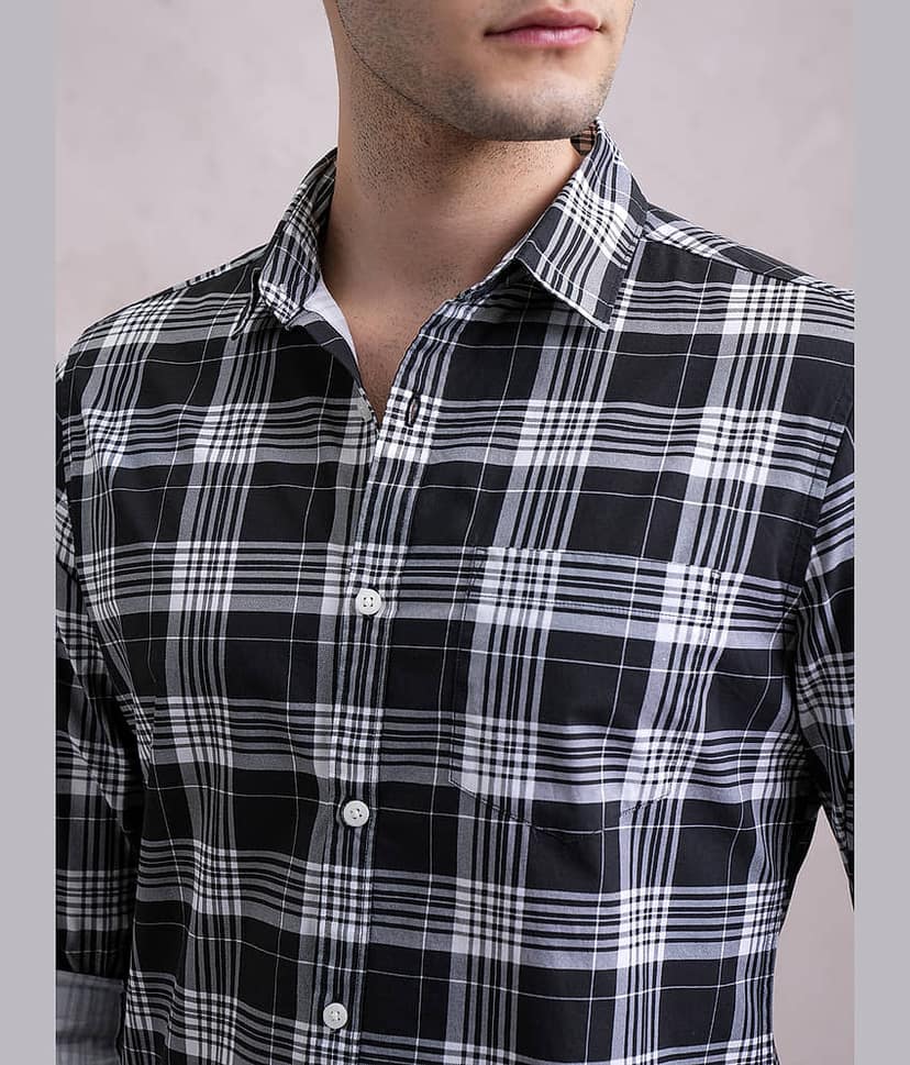 Highlander 100% Cotton Slim Fit Printed Full Sleeves Men's Casual Shirt - Multicolor ( Pack of 1 ) view 5