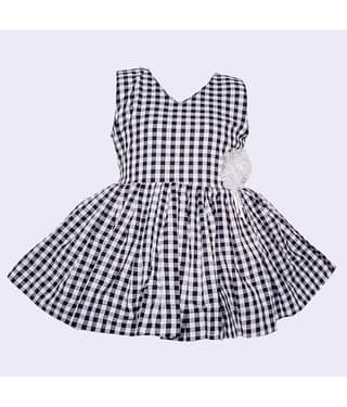 harshvardhanmart.com Cotton A-line Dress For Girls ( Pack of 1 , Black )