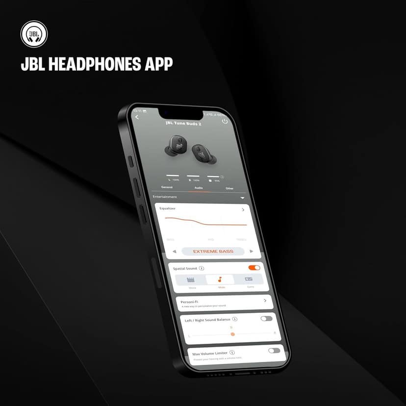 JBL New Launch Tune Buds 2 TWS, ANC Earbuds, 48Hr Playtime,Dual Connect,6 Mics, Spatial Sound, Personi-Fi 3.0 (Black) view 10
