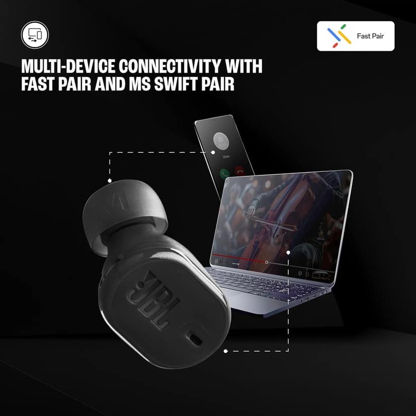 JBL New Launch Tune Buds 2 TWS, ANC Earbuds, 48Hr Playtime,Dual Connect,6 Mics, Spatial Sound, Personi-Fi 3.0 (Black) view 9