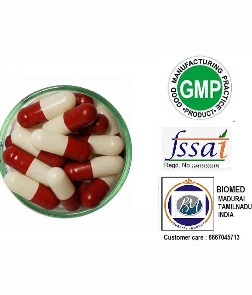 BioMed Empty Gelatin Capsules Size 0 Red /White 1000 pieces Capsule 1000 no.s