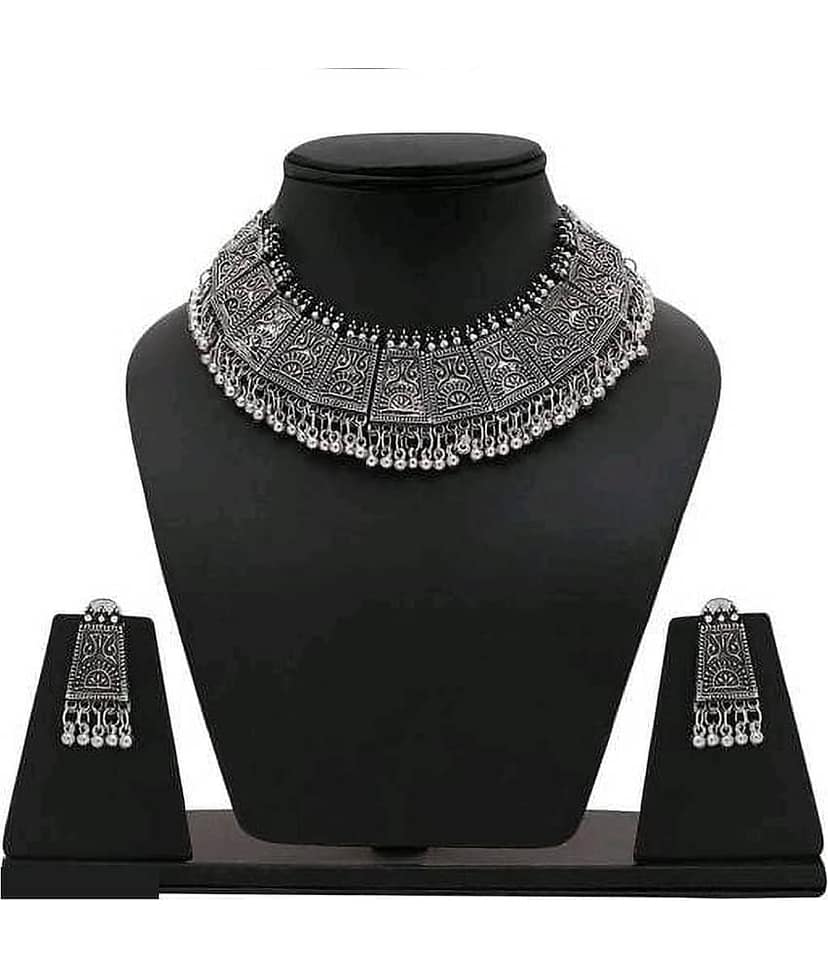 Samridhi DC Silver Alloy Necklace Set ( Pack of 1 ) view 2