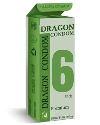 Premium Dragons Condom, 6 Inch, Silicone, Natural Color, for Men Ultra Soft | Long Lasted | Extra Pleasure Extra size |SI HUB