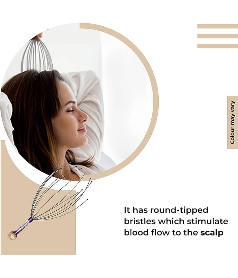 Dash Pro Hair Scalp Massager - 1 piece | Hair Scalp Massager Scrub | Shampoo Brush With Ultra Long Soft Silicone Bristles| Exfoliating Ergonomic Scrubber Comb for Dandruff Removal view 2
