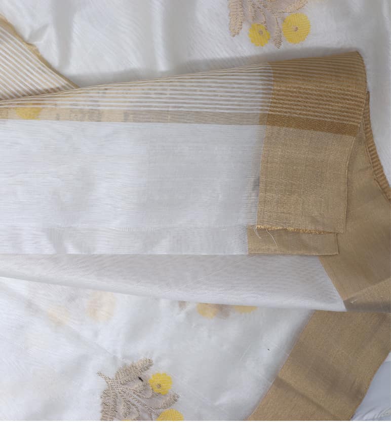 Handloom Chanderi Pattu Silk Saree view 6