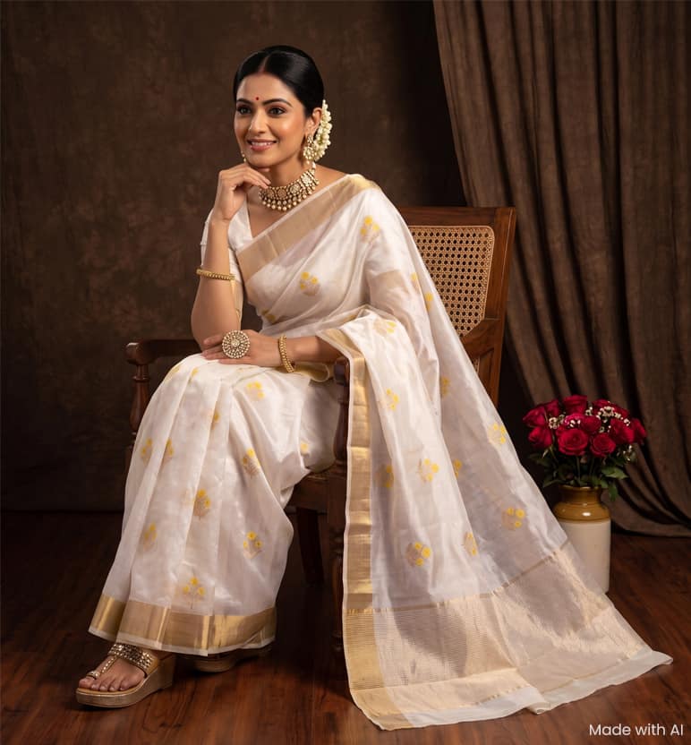 Handloom Chanderi Pattu Silk Saree view 7