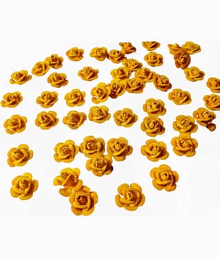 Cherry Tree Metal Artificial Velvet Rose Flowers ( Pack of 1 )
