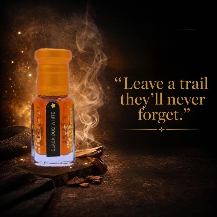 alnaqi fragrances Black-Oud-White 12ml - Premium Black-Oudh-Perfume, No Alcohol Best-Oud-Fragrance, Long Lasting Arabian-White-Oud, Original Men-Itra view 3