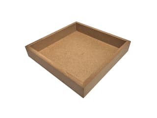 DEVESHA DIY Wooden Serving Tray - 10 × 10 Inch (Without Handle) | MDF Tray for Art, Craft, Decoupage & Decoration