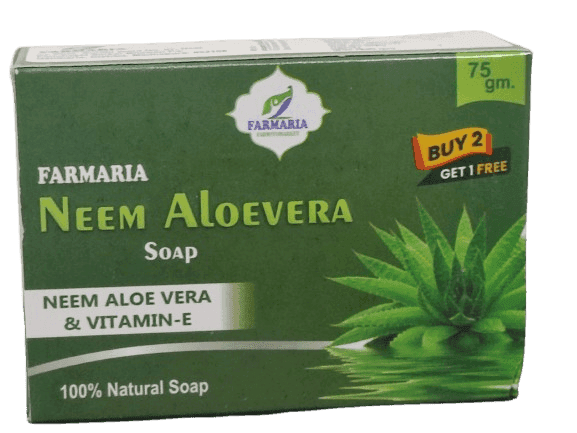 Neem and Aloe Vera Soap - 100% Natural with Vitamin E (Buy 2 Get 1 Free)**
