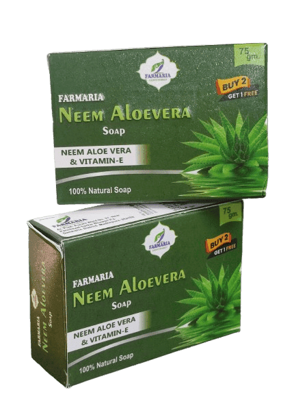 Neem and Aloe Vera Soap - 100% Natural with Vitamin E (Buy 2 Get 1 Free)** view 2