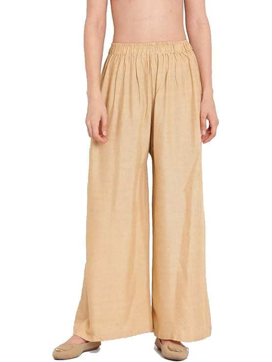 Women's Rayon Solid Soft Palazzo Pants Trousers Combo -2 Pieces view 3