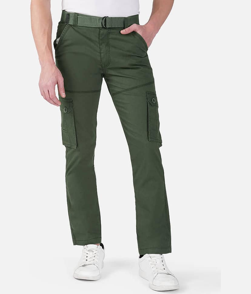 Urban Legends Regular Flat Men's Cargos - Black ( Pack of 1 )