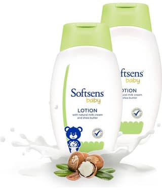 Softsens Baby Nourishing Lotion with Milk Cream & Shea Butter For Face & Body Kids, 200ml, Pack of 2