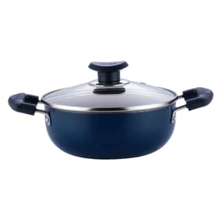 Vinod Zest Non-Stick Deep Kadai With Glass Lid (Size - 22cm/2.6ltr) by Mahavir Home Store
