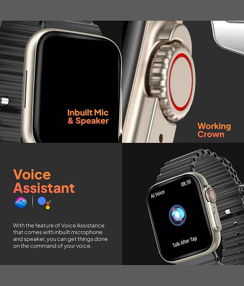 VEhop Ultra Smart Watch with HD Display Black Smart Watch view 2