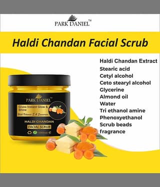 Park Daniel Haldi Chandan Face Scrub For Tan Removal|Tightens Pore Day Cream 100 ml