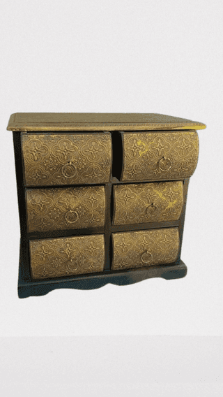 Shri Vankal Maa Art;Wooden Drawer Chest, Almari brass dai antik pic 6 daraj