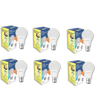 Remen Led Lites - 9W Cool Day Light LED Bulb ( Pack of 6 )
