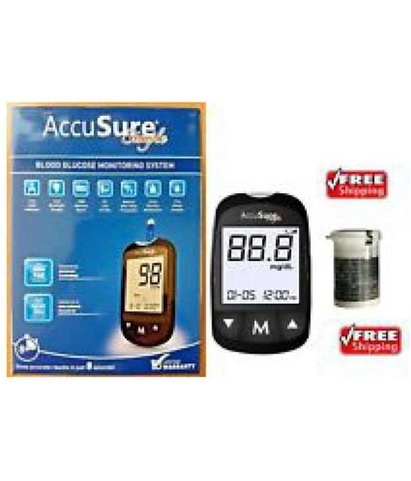 Accusure Glucose Monitor Simple with 25 Test Strips