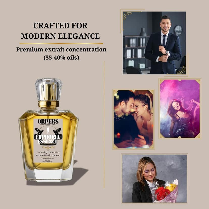 ORPERS Euphoria Essence Extrait de Parfum Unisex | Fresh Woody Luxury | Bergamot Marine Amber Sandalwood Musk | 40% Concentration | 24+ Hours view 3