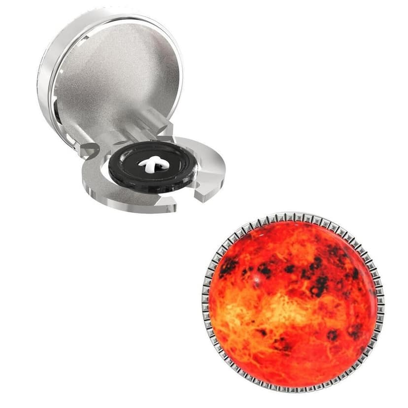 The Smart Buttons - Shirt Button Cover Cufflinks for Men - Sun Rays Design Pattern