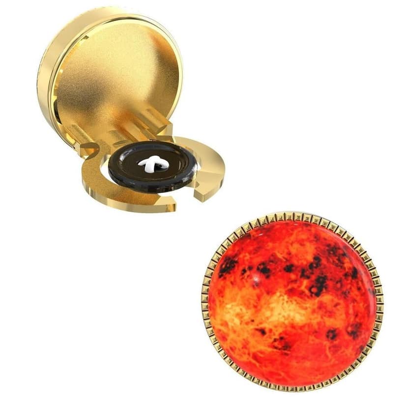 The Smart Buttons - Shirt Button Cover Cufflinks for Men - Sun Rays Design Pattern view 7