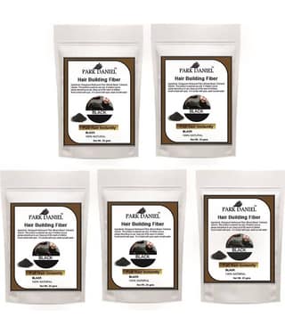 Park Daniel Hair Building Fiber Instant Fuller Hair Refill Pack (Black) 25 gm Pack of 5