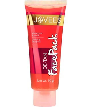 Jovees Herbal De-Tan Face Pack For Tan Removal, Skin Brighten For All Skin Types, 50gm (Pack of 1)