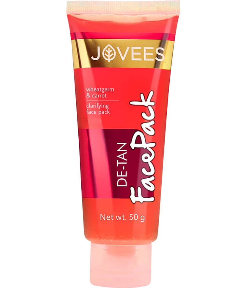 Jovees Herbal De-Tan Face Pack For Tan Removal, Skin Brighten For All Skin Types, 50gm (Pack of 1)