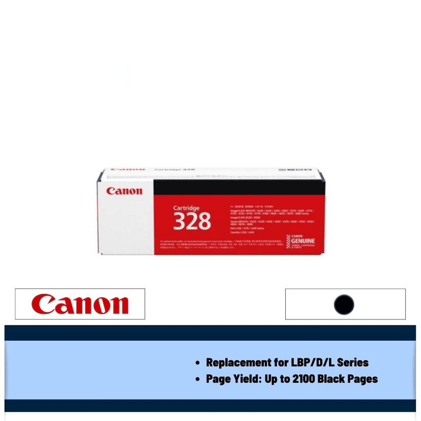 Canon 328 Black Original Toner Cartridge (CRG-328) for Canon imageCLASS MF211, MF212w, MF215, MF216n, MF217w Printers view 2