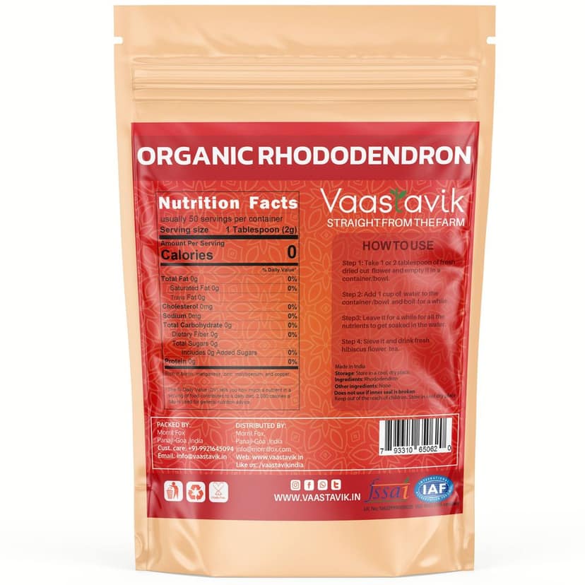 Vaastavik Red Rhododendron Flower Tea 100gm view 2