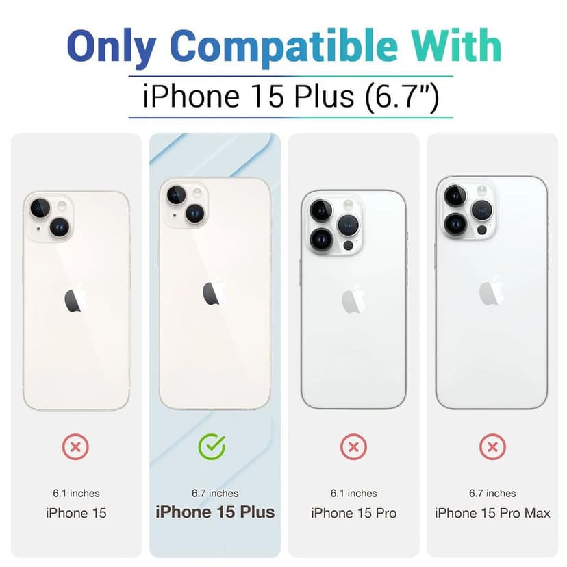 LIRAMARK Liquid Silicone Soft Back Cover Case for iPhone 15 Plus (6.7 inch) view 2