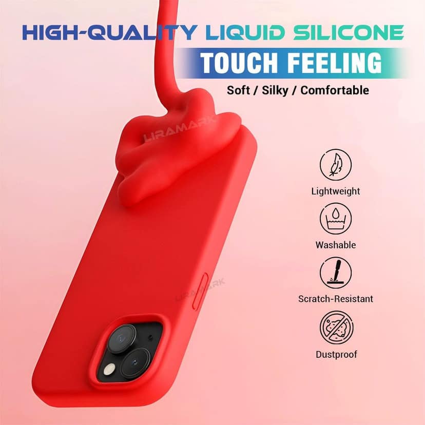 LIRAMARK Liquid Silicone Soft Back Cover Case for iPhone 15 Plus (6.7 inch) view 3