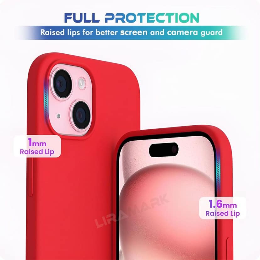 LIRAMARK Liquid Silicone Soft Back Cover Case for iPhone 15 Plus (6.7 inch) view 5