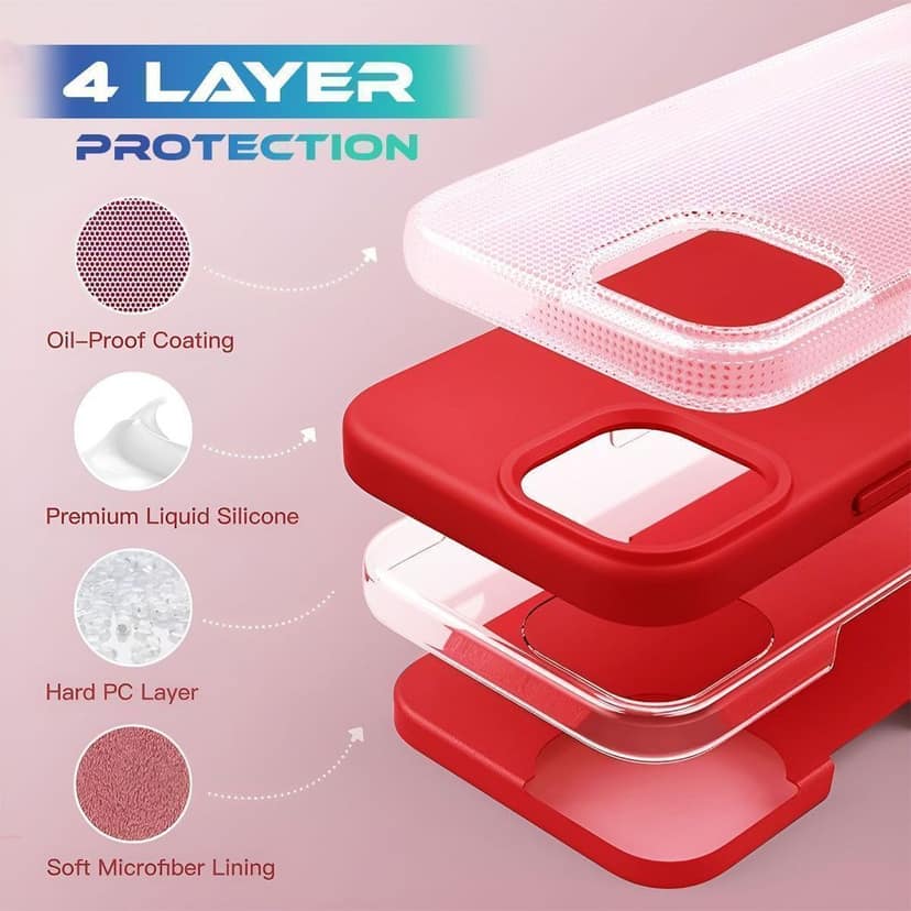 LIRAMARK Liquid Silicone Soft Back Cover Case for iPhone 15 Plus (6.7 inch) view 6