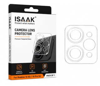 ISAAK Back Camera Lens Protector compatible for Realme 15 5G|Realme 15 Pro 5G (Pack of 1)
