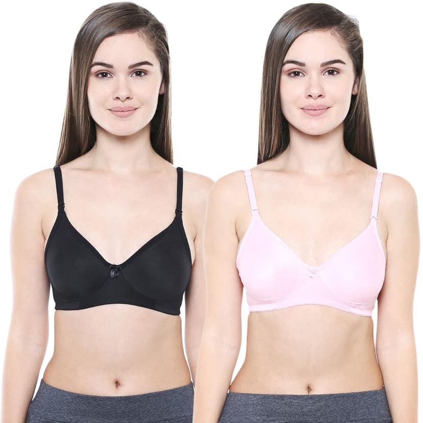Bodycare Women Cotton Full Coverage Non Padded Regular Bra Pack - 2 E5554BPI