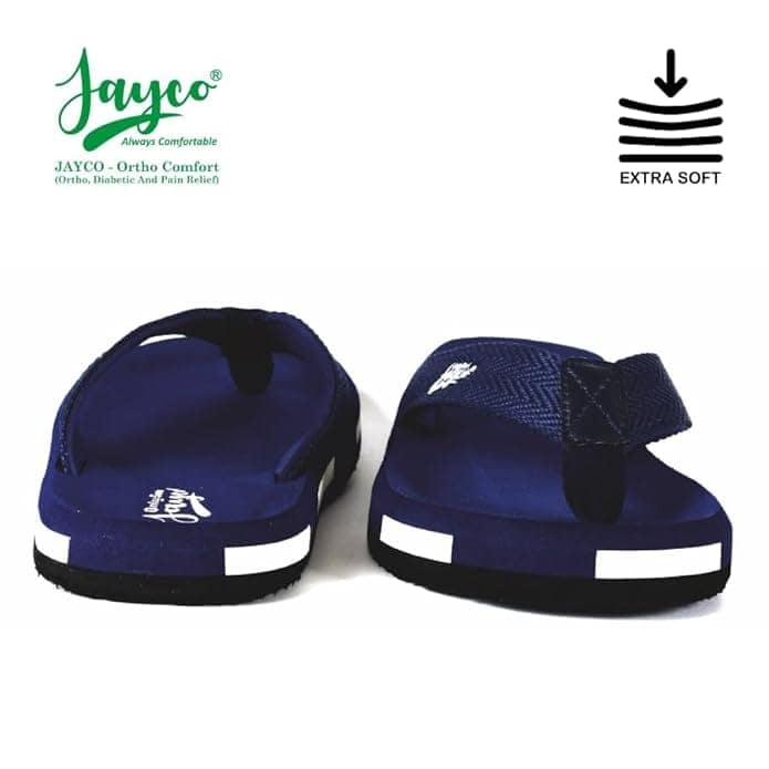 Jayco Cushioned comfort slippers for men | oversize look | slip-resistant | Soft insole | pain relief | Rubber outsole | stylish design | indoor and outdoor flip flop view 6