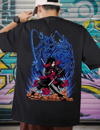 SCOTT FINCHER Men's Anime Graphic Printed T-Shirt: Unleash Your Inner Ninja -AA(ARN)BLACK_306